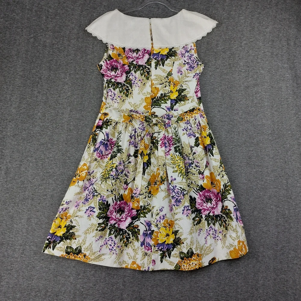 COUNTRY ROMACE WOMENS VINTAGE 80S 90S FLORAL COTTAGECORE FEMININE DRESS SIZE 12P - Picture 9 of 11